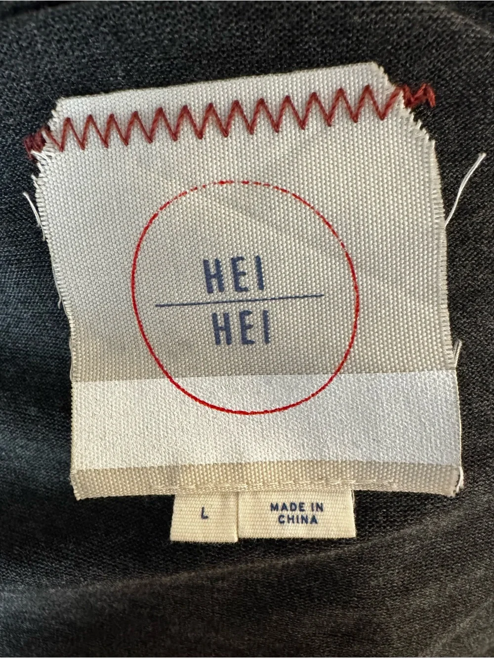 Hei Hei by Anthropologie Olive Green Utility Jacket with Gray Draping - Size L